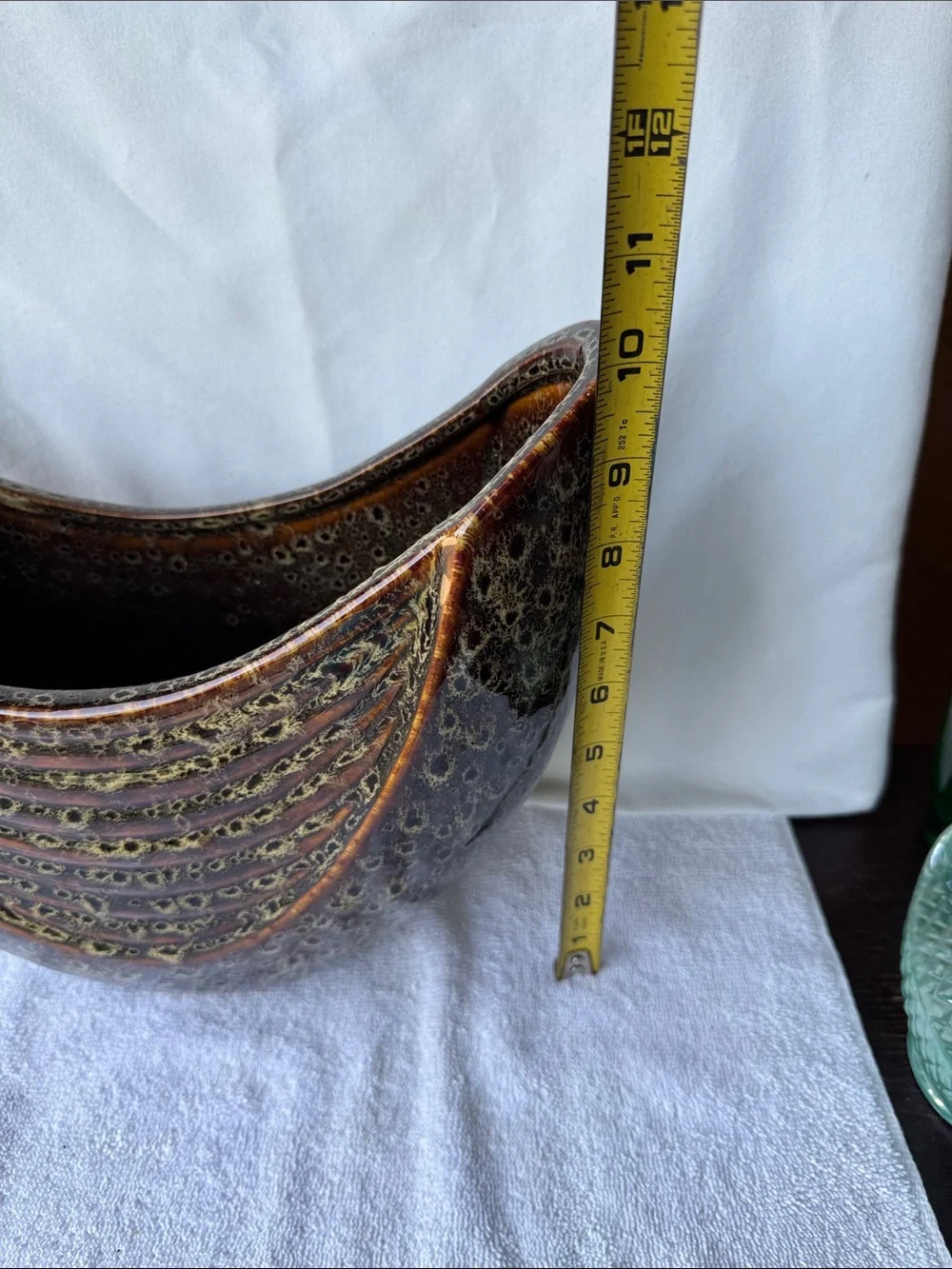Brown Glazed Ceramic Decorative Bowl - Home Accents